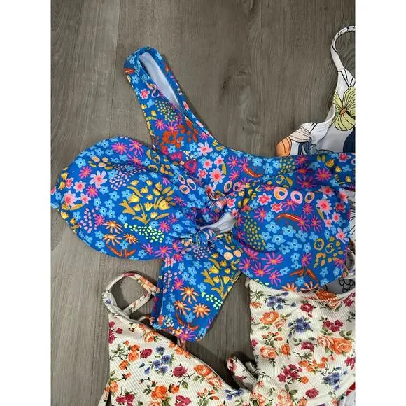 SHEIN Women's Bathing Suit‎ Lot All Size Medium + Wrap Skirt + Long Sleeve Top - Picture 3 of 6